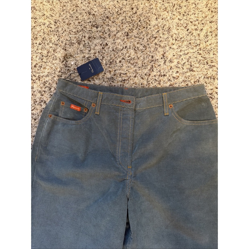 VINTAGE NEW Faconnable Straight Regular Fit Corduroy Jeans Sz 12 Blue - Picture 2 of 8
